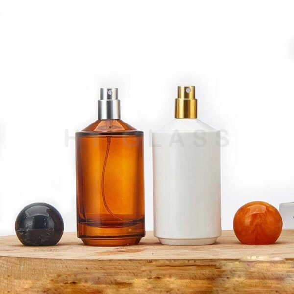 100ml Amber sloping shoulder glass perfume bottle supplier