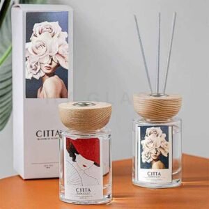 120ml Cylinder aroma reed diffuser bottle with ash cap