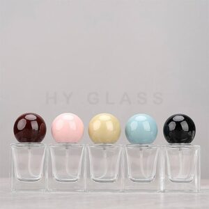 30ml Cubic glass perfume bottle with ball cap