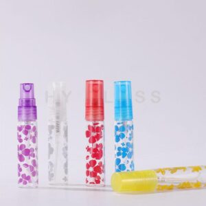 Stock 5ml Glass tube spray perfume bottle