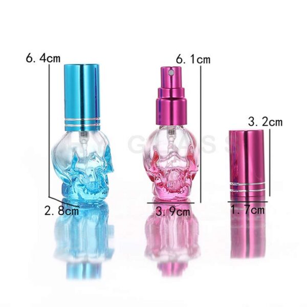 Custom 8ml Skull head spray perfume bottle