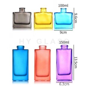 Wholesale 100ml 150ml colored glass aroma reed diffuser bottle