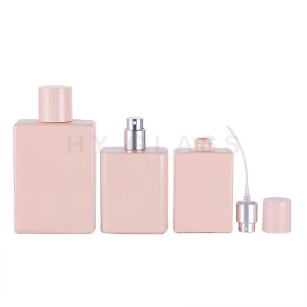 Custom 30ml 50ml 100ml pink square-perfume bottle supplier