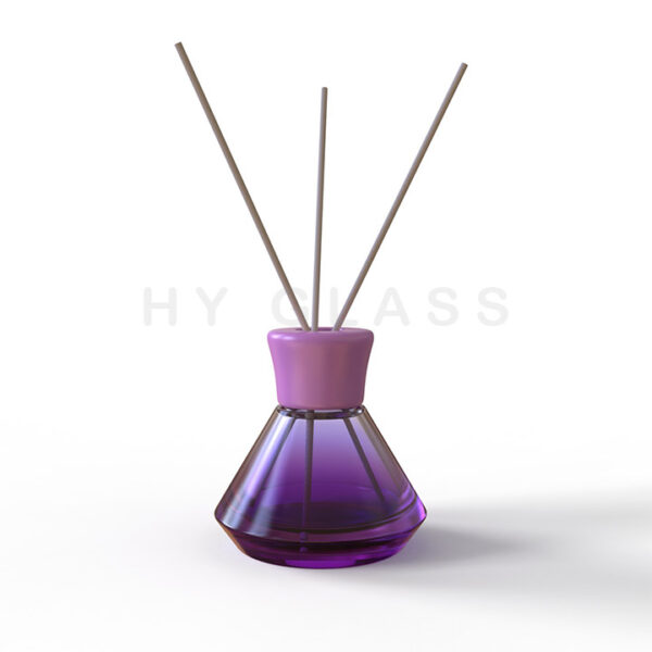 Custom 100ml conical aroma reed diffuser bottle with cap