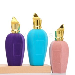 Custom premium flocking glass perfume bottle supplier