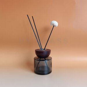 Stock 100ml Gray aroma reed diffuser bottle with beech cap