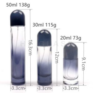 Custom 20ml 30ml 50ml Glass cylinder perfume bottle