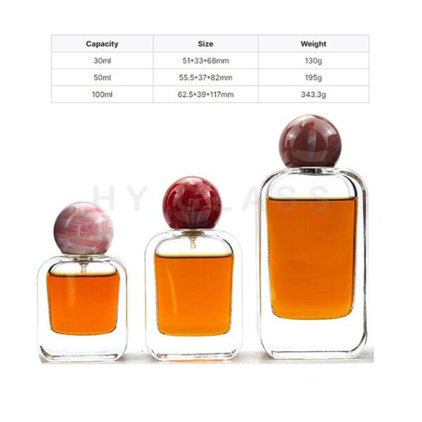 Custom 15ml macaron square glass perfume bottle factoryperfume bottle with ball lid