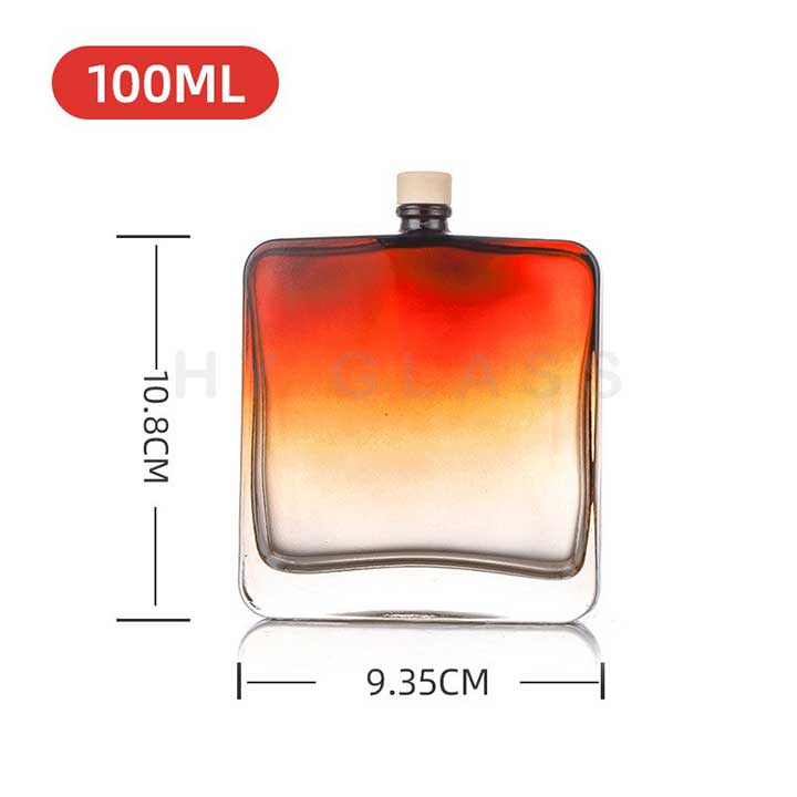 Wholesale 100ml flat square glass perfume bottle supplier