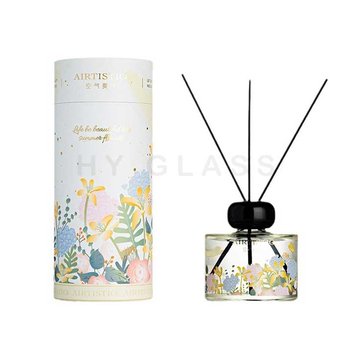 200ml Cylinderical aroma reed diffuser bottle with paper tube