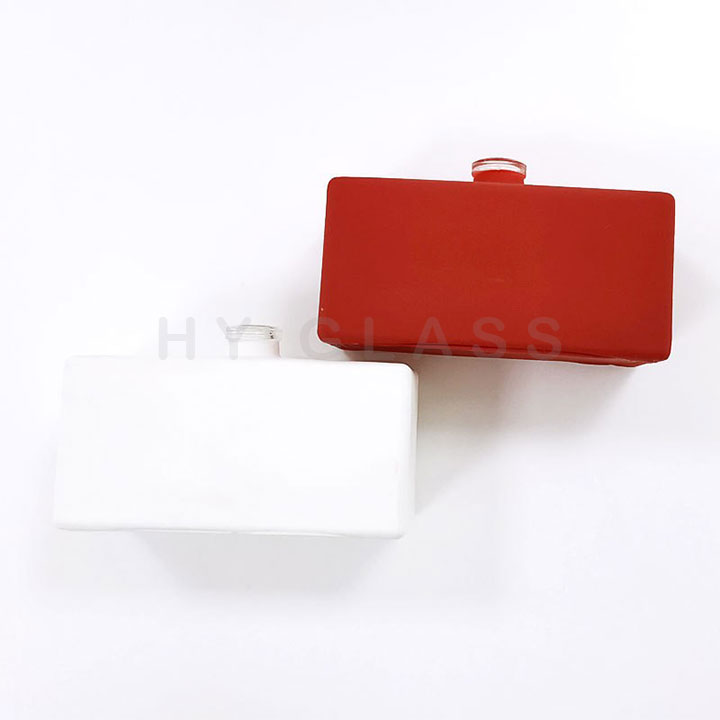 Luxious 30ml Flat rectangular flocking perfume bottle factory