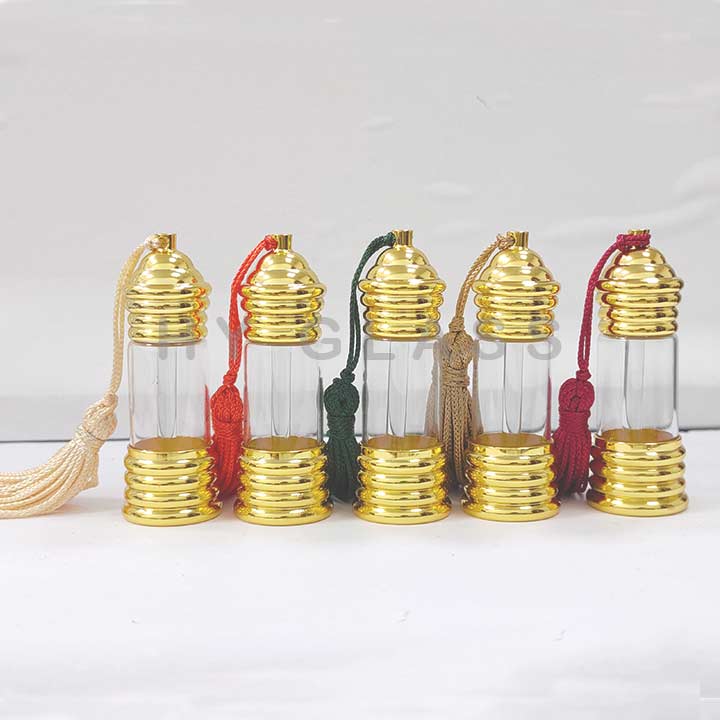 Luxury Saudi Arabia Zinc Alloy Attar Oil Perfume Glass Bottle factory
