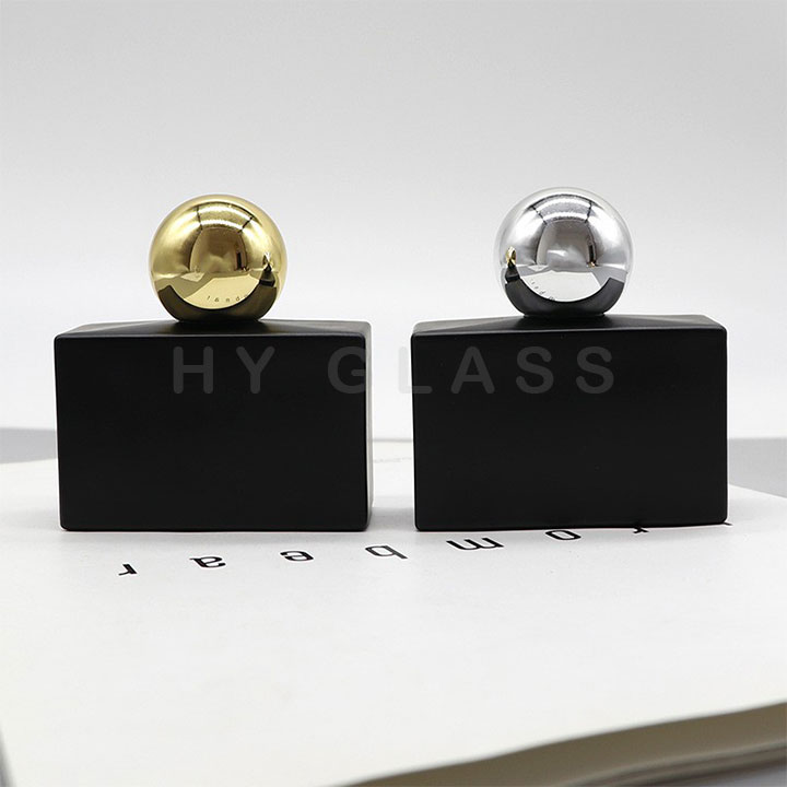 Exquisite 50ml rectangular perfume bottle with ball lid factory