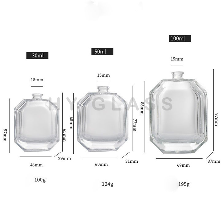 Luxury 30ml 50ml 100ml polygonal glass perfume bottle supplier