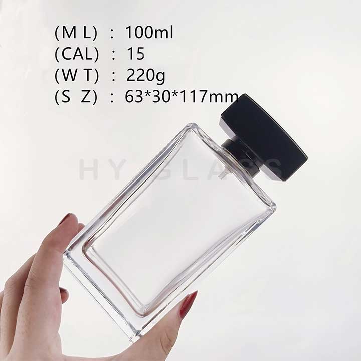 Preminum 100ml Rectangular  perfume bottle with cap