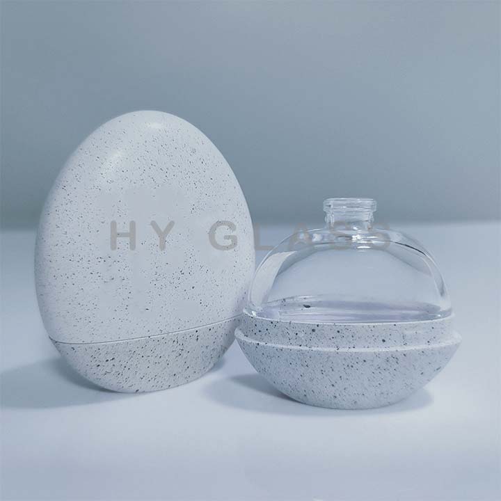 15ml Egg shape glass perfume bottle with cap supplier