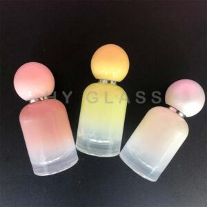 Luxury 30ml cylinder glass scent perfume bottle with ball lid supplier
