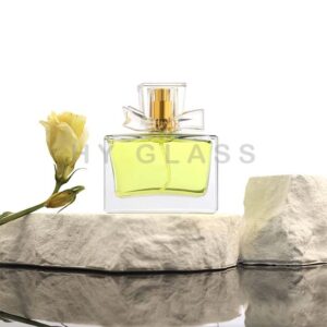 Premium 30ml glass square perfume bottle with cap