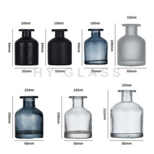Wholesale 100ml-250ml pot belly glass scent reed diffuser bottle supplier