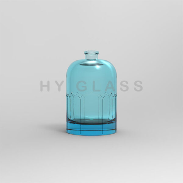Luxury 100ml cylindrical shoulder creative pattern glass spray perfume bottle