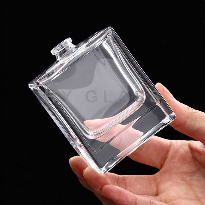 Luxury 50ml square fire-polish perfume bottle supplier