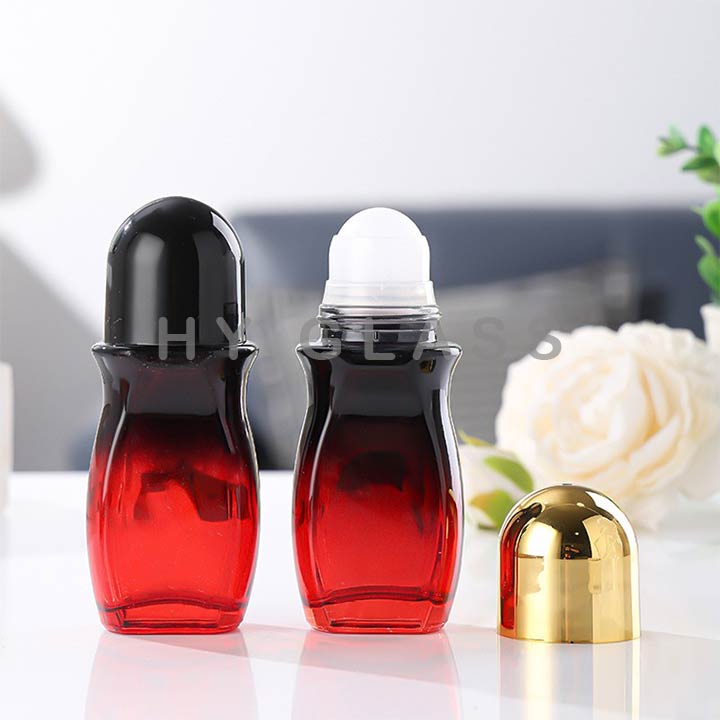 Wholesale 50ml glass roller bottle with cap supplier