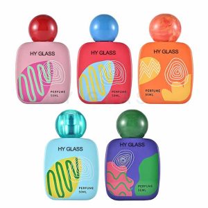 Luxury 50ml colored glass scent fragrance bottle supplier