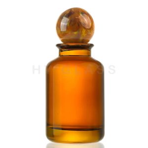 Luxury 100ml amber color glass fragrance perfume bottle supplier