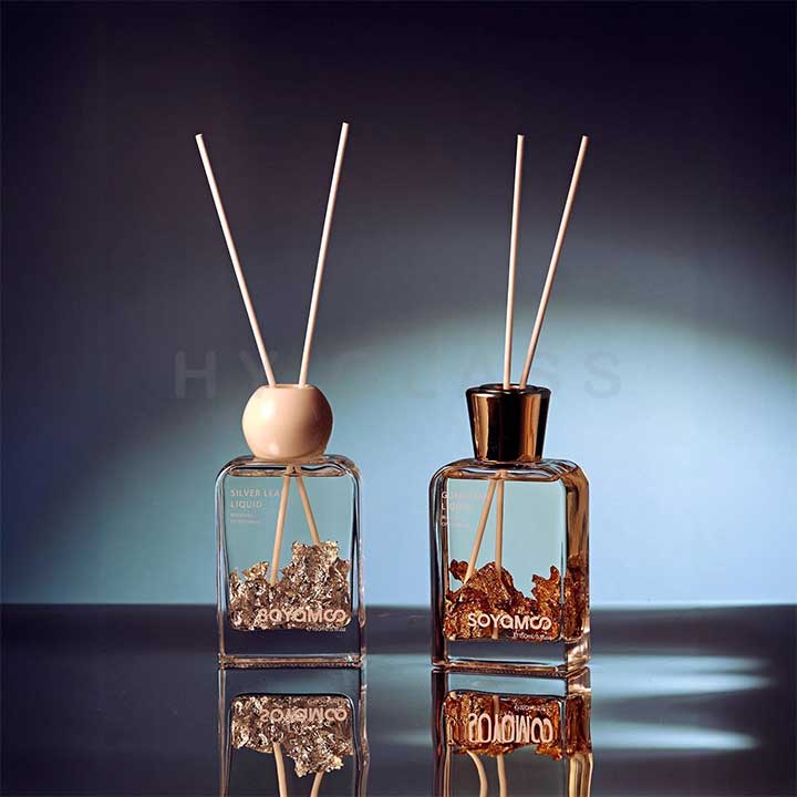 150ml Glass aroma reed diffuser bottle with cap and fiber stick